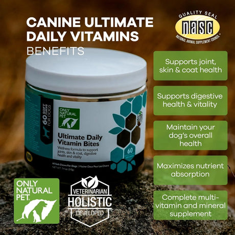 ONLY NATURAL PET - Only Natural Pet Ultimate Daily Vitamins 60 Masticables 2 Pack - The Red Vitamin MX - Multivitamínicos Para Perros - {{ shop.shopifyCountryName }}