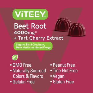Viteey Beet Root Gummies 4000Mg. 60 Gomitas