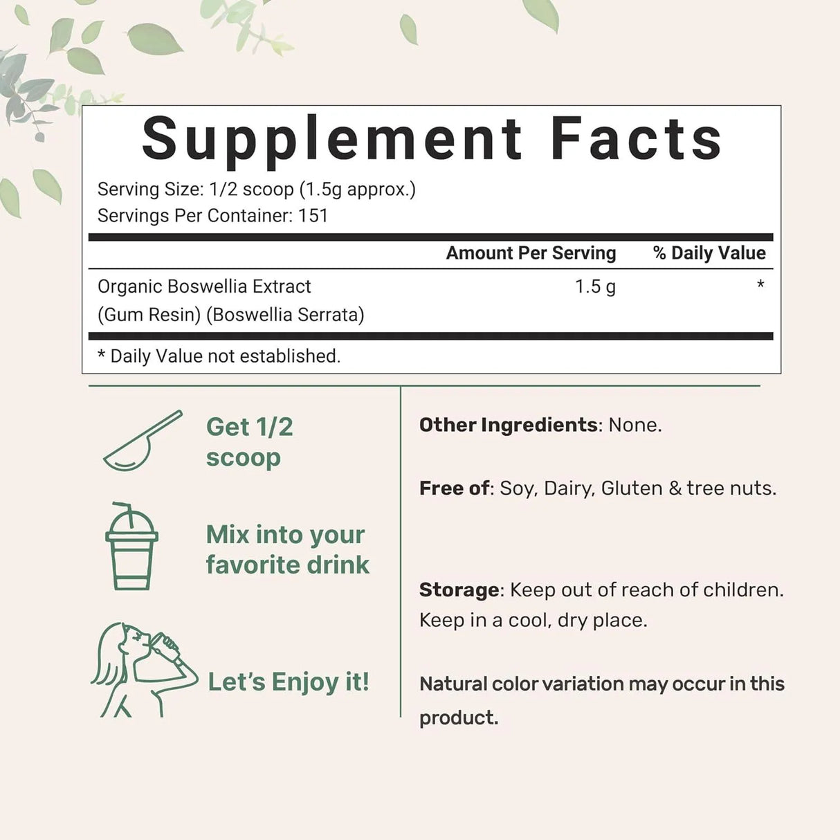 MICRO INGREDIENTS - Micro Ingredients Organic Boswellia Serrata Extract Powder 227Gr. - The Red Vitamin MX - Suplementos Alimenticios - {{ shop.shopifyCountryName }}