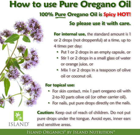 ISLAND NUTRITION - Island Nutrition Oregano Oil Organic Liquid Drops 1 Fl.Oz. - The Red Vitamin MX - Suplementos Alimenticios - {{ shop.shopifyCountryName }}