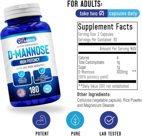 WE LIKE VITAMINS - We Like Vitamins D-Mannose 1000Mg. 180 Capsulas - The Red Vitamin MX - Suplementos Alimenticios - {{ shop.shopifyCountryName }}