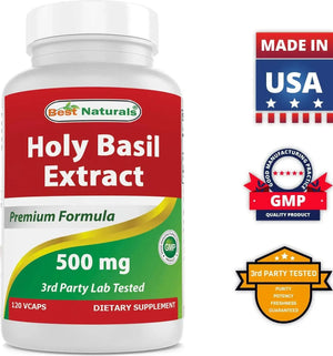 BEST NATURALS - Best Naturals Holy Basil 500Mg. 120 Capsulas - The Red Vitamin MX - Suplementos Alimenticios - {{ shop.shopifyCountryName }}