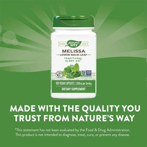 NATURE'S WAY - Nature's Way Premium Herbal Melissa Lemon Balm Leaf 1500Mg. 100 Capsulas - The Red Vitamin MX - Suplementos Alimenticios - {{ shop.shopifyCountryName }}