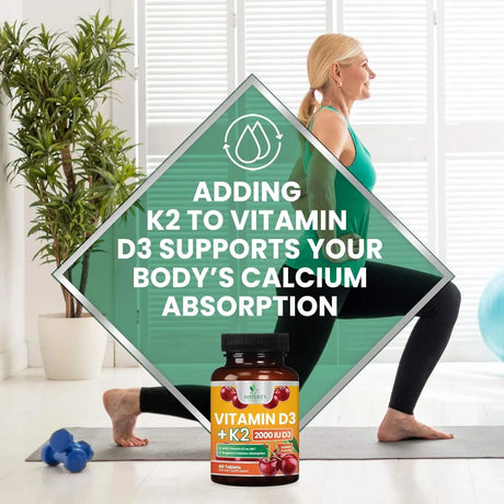 NATURE'S NUTRITION - Nature's Nutrition Vitamin D3 K2 Chewable Cherry 60 Tabletas Masticables - The Red Vitamin MX - Suplementos Alimenticios - {{ shop.shopifyCountryName }}