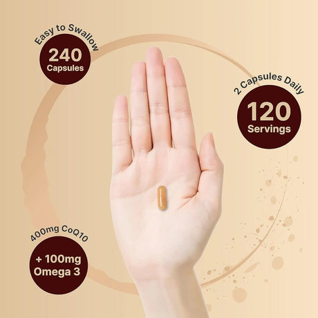 NATUREBELL - NatureBell CoQ10 400Mg. with Omega 3 240 Capsulas - The Red Vitamin MX - Suplementos Alimenticios - {{ shop.shopifyCountryName }}