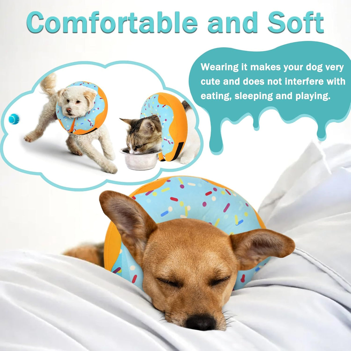 Cneo Recovery Donut Collar BLUE LARGE