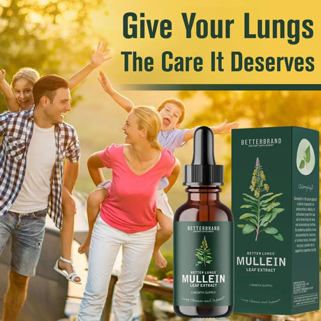 BETTERBRAND - Betterbrand BetterLungs Mullein Leaf Extract Support Lung Cleanse 60Ml. - The Red Vitamin MX - Suplementos Alimenticios - {{ shop.shopifyCountryName }}
