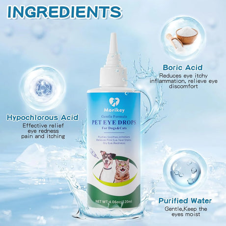MORIKEY - Morikey Pet Eye Drops 120Ml. - The Red Vitamin MX - Cuidado De Los Ojos De Los Perros - {{ shop.shopifyCountryName }}