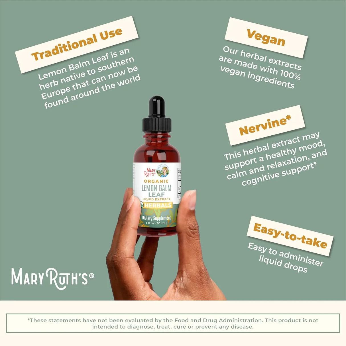 MARY RUTH ORGANICS - MaryRuth Organics Lemon Balm Leaf 30Ml. - The Red Vitamin MX - Suplementos Alimenticios - {{ shop.shopifyCountryName }}