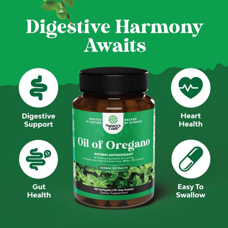 NATURES CRAFT - Natures Craft Wild Oregano Oil 180 Capsulas Blandas - The Red Vitamin MX - Suplementos Alimenticios - {{ shop.shopifyCountryName }}