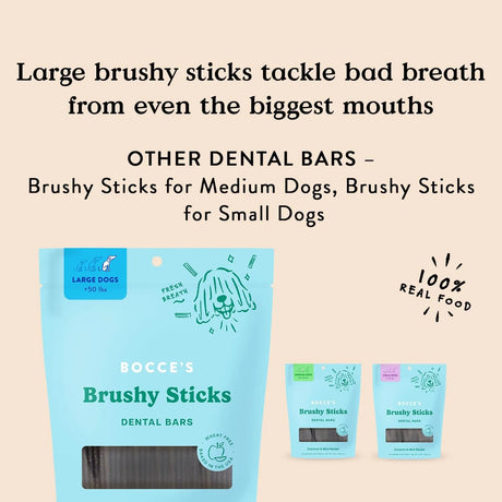BOCCE'S BAKERY - Bocce’s Bakery Dailies Brushy Sticks to Support Oral Health & Fresh Breath Large Dogs 453Gr. - The Red Vitamin MX - Cuidado Dental Para Perros - {{ shop.shopifyCountryName }}