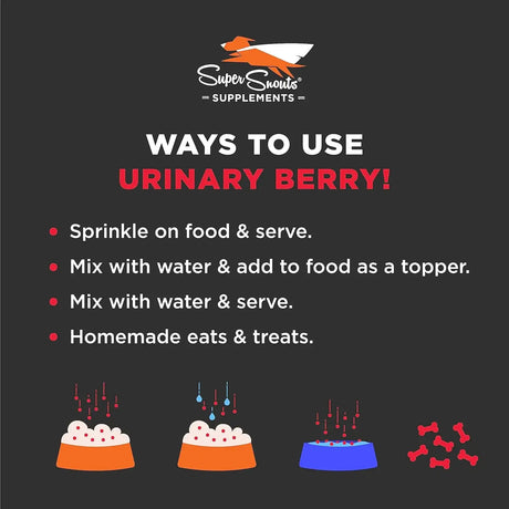SUPER SNOUTS - Super Snouts Urinary Berry Urinary Tract Supplements for Dogs & Cats 75Gr. - The Red Vitamin MX - Salud De Tracto Urinario Para Perros - {{ shop.shopifyCountryName }}