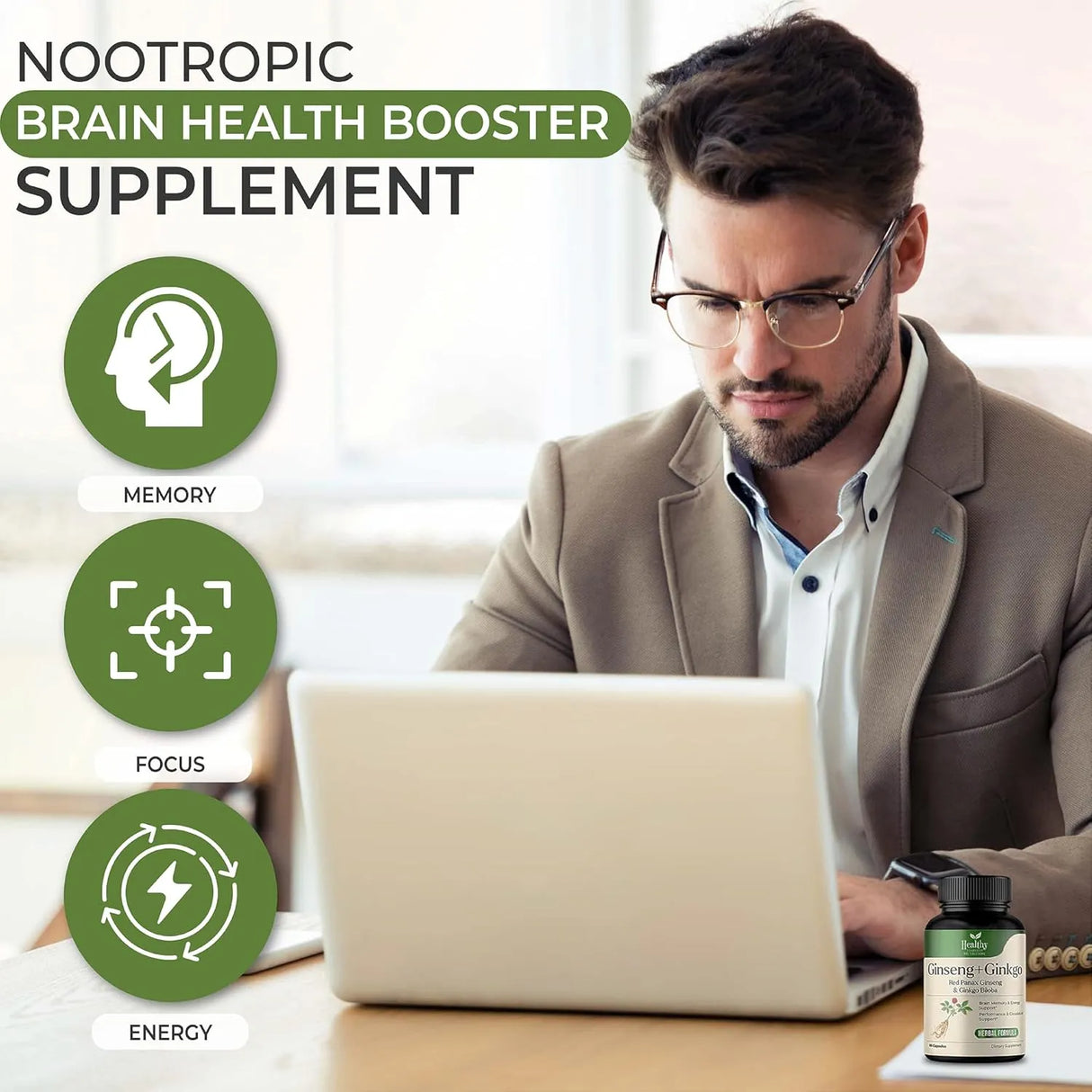 HEALTHY HARVEST NUTRITION - Healthy Harvest Nutrition Ginkgo Biloba & Ginseng 60 Capsulas - The Red Vitamin MX - Suplementos Alimenticios - {{ shop.shopifyCountryName }}