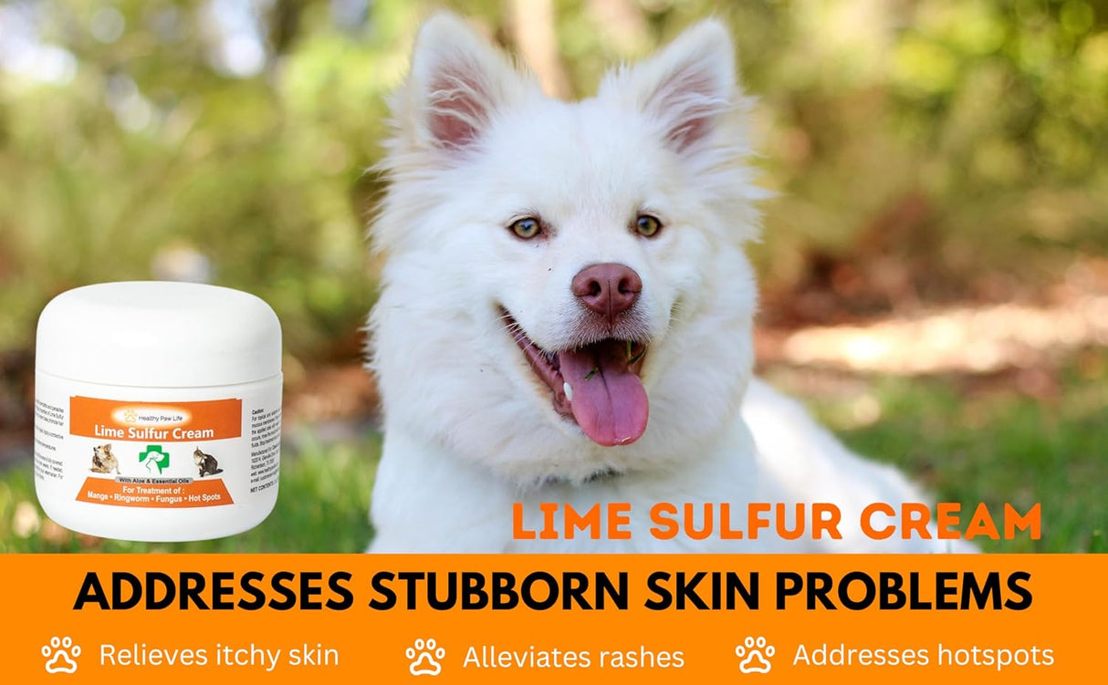 Healthy Paw Life's Lime Sulfur Pet Skin Cream 2 Oz.