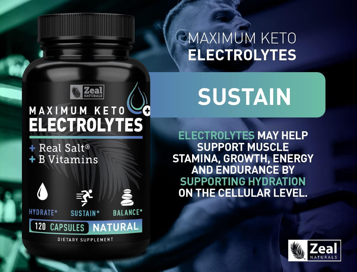 Zeal Naturals Keto Electrolyte 120 Capsulas