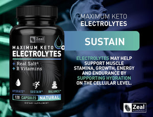 Zeal Naturals Keto Electrolyte 120 Capsulas
