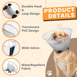 RUNEAP Soft Elizabethan Dog Cone Collar SM