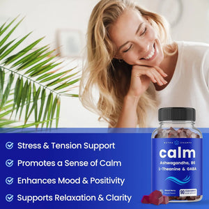 NUTRACHAMPS - NutraChamps Calm Gummies with Ashwagandha, L-Theanine, GABA, Vitamin B6 & Lemon Balm 90 Gomitas - The Red Vitamin MX - Suplementos Alimenticios - {{ shop.shopifyCountryName }}