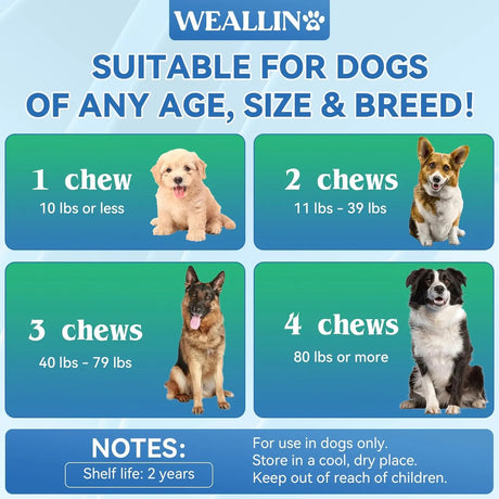 WEALLIN - WEALLIN 25-in-1 Dog Vitamins 200 Masticables - The Red Vitamin MX - Multivitamínicos Para Perros - {{ shop.shopifyCountryName }}