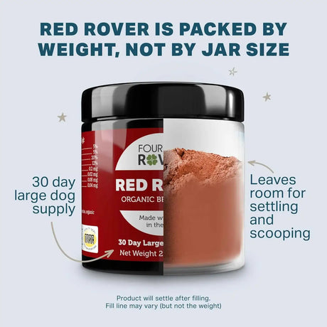 FOUR LEAF ROVER - FOUR LEAF ROVER Red Rover Dog Urinary Tract Supplement 30 Servicios 76Gr. - The Red Vitamin MX - Salud De Tracto Urinario Para Perros - {{ shop.shopifyCountryName }}