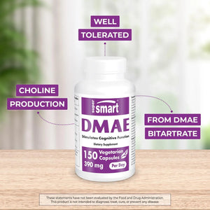 SUPER SMART - Supersmart DMAE Supplement 390Mg. 150 Capsulas - The Red Vitamin MX - Suplementos Alimenticios - {{ shop.shopifyCountryName }}