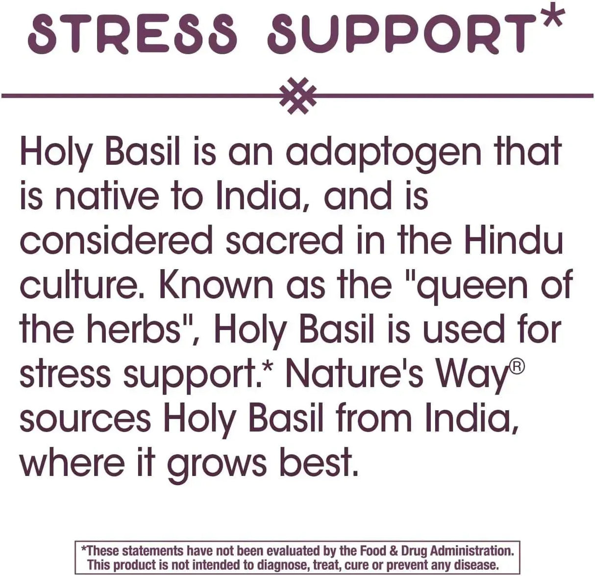 NATURE'S WAY - Nature's Way Holy Basil Premium Extract 450Mg. 60 Capsulas - The Red Vitamin MX - Suplementos Alimenticios - {{ shop.shopifyCountryName }}