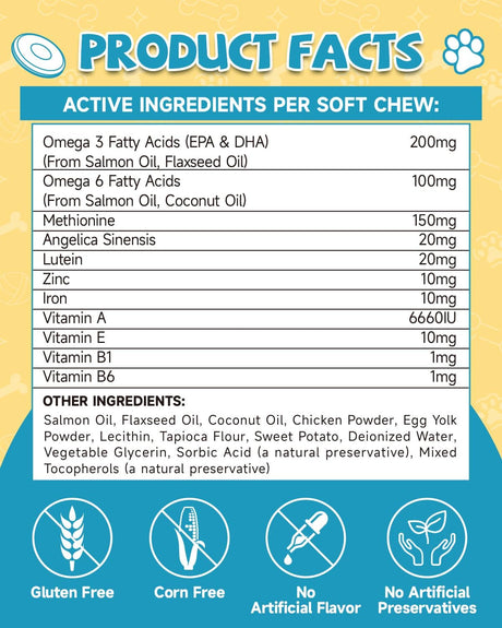 EAGOUDIARY - EagouDiary Salmon Oil Chews for Dogs 120 Masticables - The Red Vitamin MX - Aceite De Pescado Para Perros - {{ shop.shopifyCountryName }}