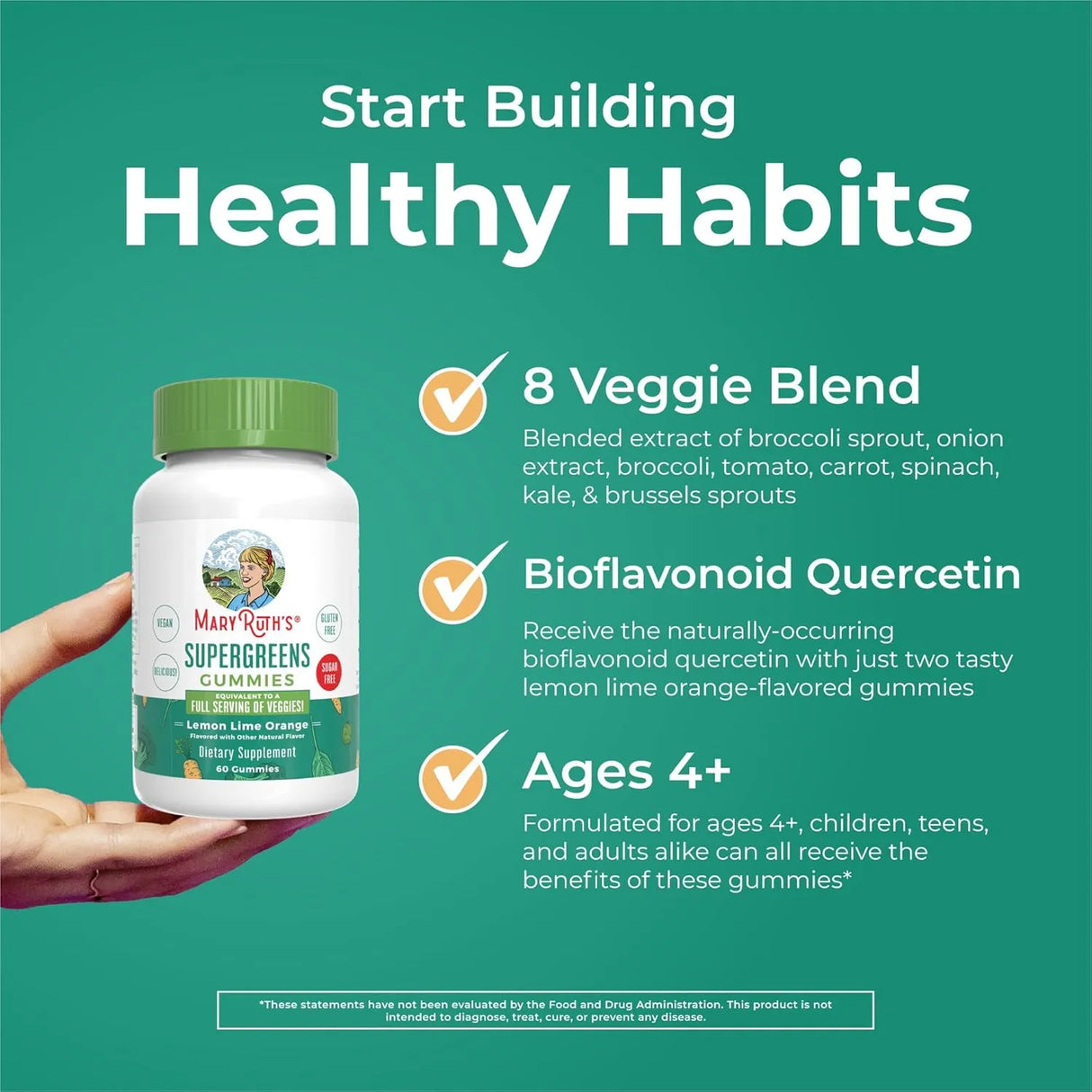 MARY RUTH ORGANICS - MaryRuth Organics Super Greens Gummies 60 Gomitas - The Red Vitamin MX - Suplementos Alimenticios - {{ shop.shopifyCountryName }}