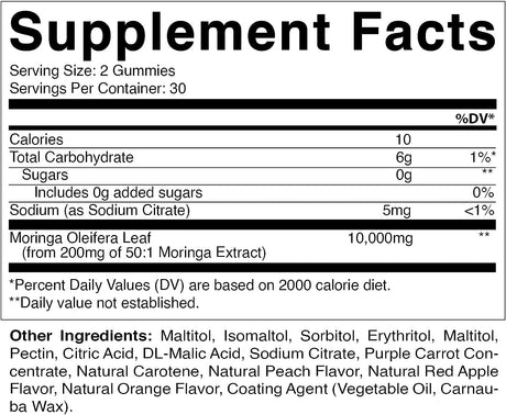 Vitamatic Sugar Free Moringa Gummies 10,000Mg. 60 Gomitas - The Red Vitamin MX - Suplementos Alimenticios - VITAMATIC