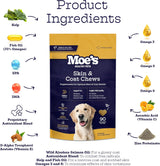 Moe’s Skin & Coat Omega 3 6 9 and Vitamin Supplement for Dogs 90 Masticables