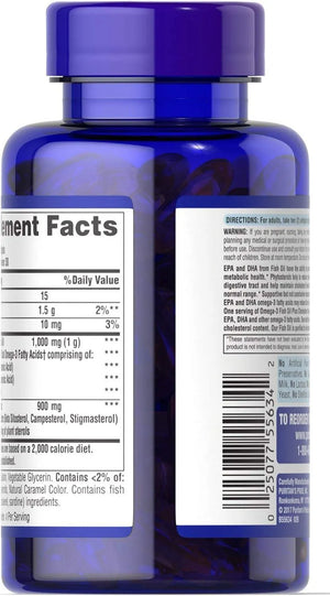 PURITAN'S PRIDE - Puritan's Pride Omega-3 Fish Oil Plus Cholesterol Support 60 Capsulas Blandas - The Red Vitamin MX - Suplementos Alimenticios - {{ shop.shopifyCountryName }}