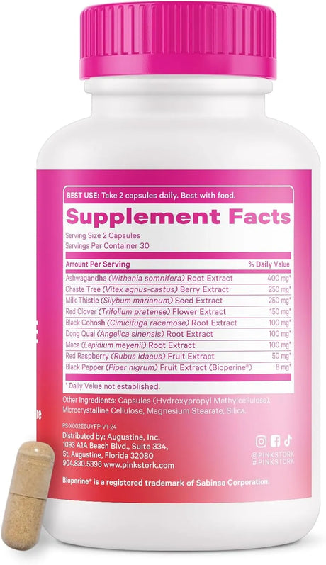 PINK STORK - Pink Stork Menopause Supplements for Women 60 Capsulas - The Red Vitamin MX - Suplementos Alimenticios - {{ shop.shopifyCountryName }}