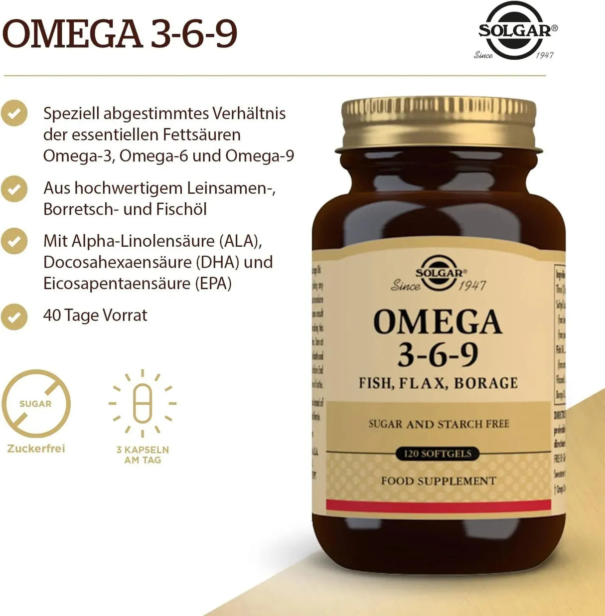 SOLGAR - Solgar Omega 3-6-9 1,300Mg. 120 Capsulas Blandas - The Red Vitamin MX - Suplementos Alimenticios - {{ shop.shopifyCountryName }}