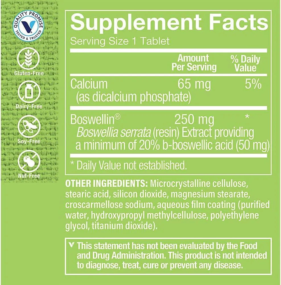 THE VITAMIN SHOPPE - The Vitamin Shoppe Boswellia Serrata 250Mg. 120 Tabletas - The Red Vitamin MX - Suplementos Alimenticios - {{ shop.shopifyCountryName }}