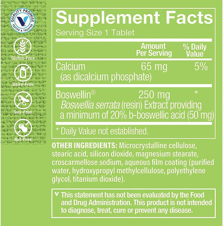 THE VITAMIN SHOPPE - The Vitamin Shoppe Boswellia Serrata 250Mg. 120 Tabletas - The Red Vitamin MX - Suplementos Alimenticios - {{ shop.shopifyCountryName }}