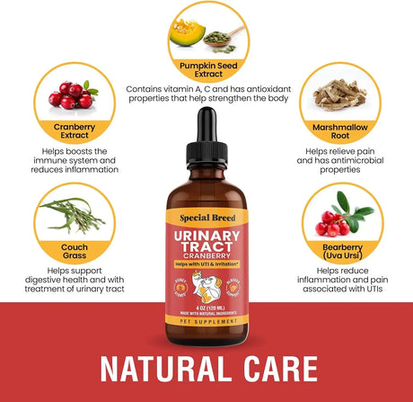 SPECIAL BREED - Special Breed Urinary Tract Infection Treatment for Cats and Dogs 4 Fl.Oz. - The Red Vitamin MX - Salud De Tracto Urinario Para Perros - {{ shop.shopifyCountryName }}