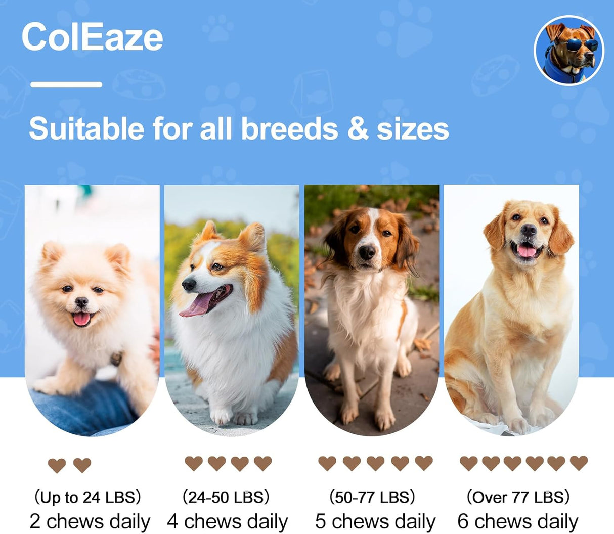 COLEAZE - ColEaze Salmon Oil for Dogs 200 Masticables - The Red Vitamin MX - Aceite De Pescado Para Perros - {{ shop.shopifyCountryName }}