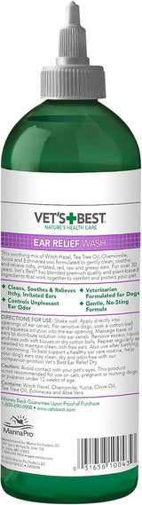 VET'S BEST - Vet's Best Dog Ear Relief Wash 16 Fl.Oz. - The Red Vitamin MX - Cuidado Del Oído De Perros - {{ shop.shopifyCountryName }}