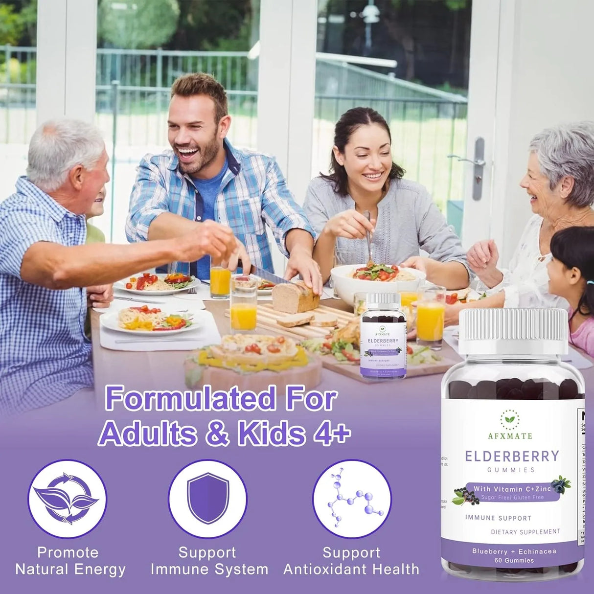 AFXMATE - AFXMATE Sambucus Elderberry Gummies 60 Gomitas 2 Pack - The Red Vitamin MX - Suplementos Alimenticios - {{ shop.shopifyCountryName }}