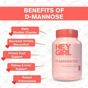 HEY GIRL NUTRITION - Hey Girl Nutrition D Mannose 60 Capsulas - The Red Vitamin MX - Suplementos Alimenticios - {{ shop.shopifyCountryName }}