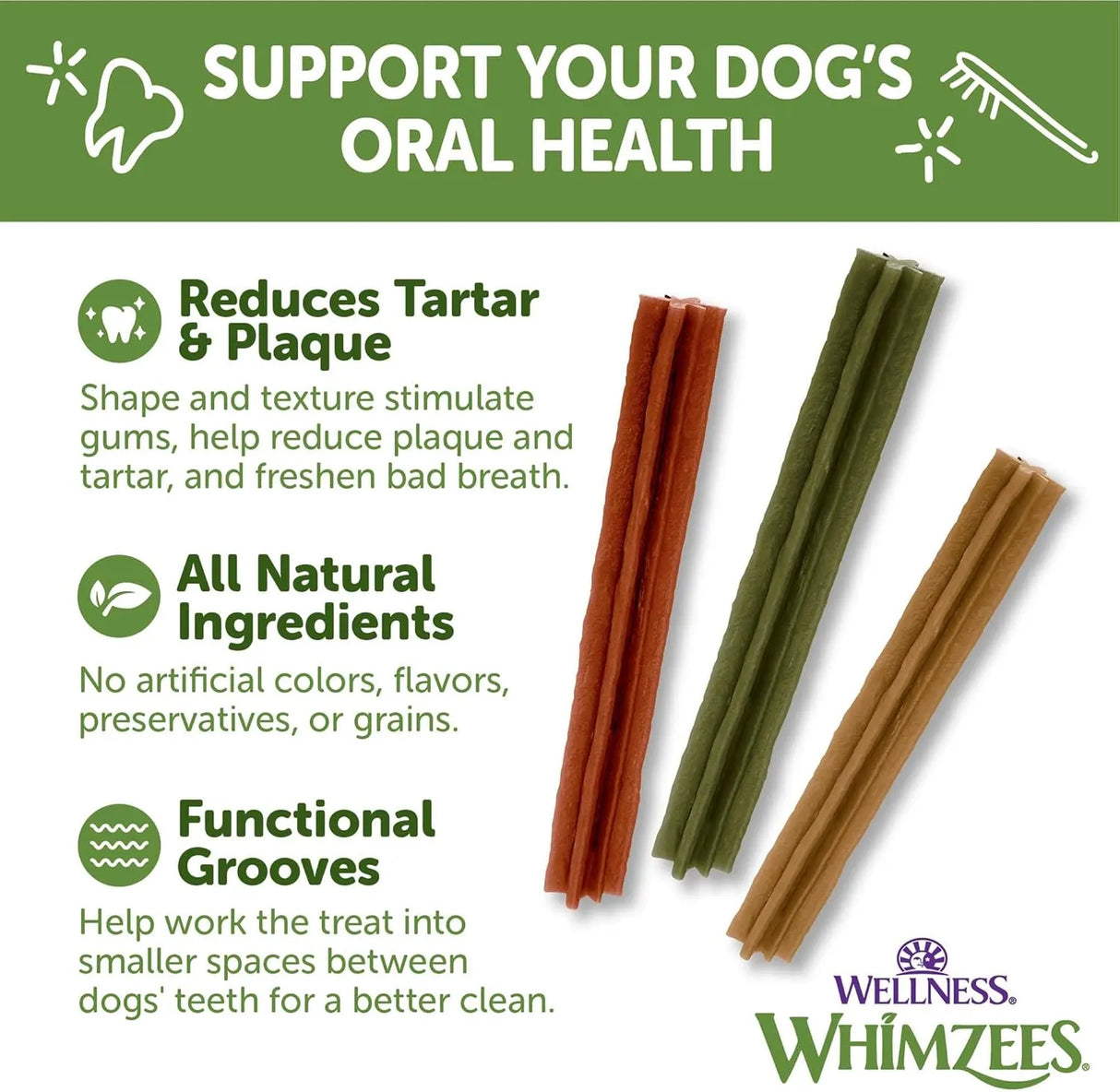 WELLNESS WHIMZEES - Wellness WHIMZEES Stix Dog Dental Treats Extra Small Size Stick 56 Piezas - The Red Vitamin MX - Cuidado Dental Para Perros - {{ shop.shopifyCountryName }}