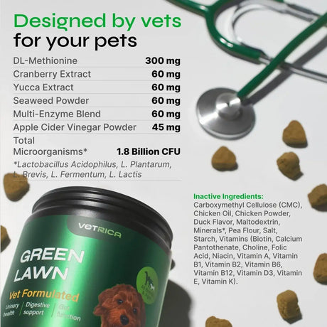 VETRICA - Vetrica Dog Urine Neutralizer for Lawn 130 Masticables - The Red Vitamin MX - Salud De Tracto Urinario Para Perros - {{ shop.shopifyCountryName }}