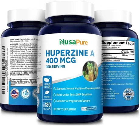 NUSAPURE - NusaPure Huperzine A 400mcg 180 Capsulas - The Red Vitamin MX - Suplementos Alimenticios - {{ shop.shopifyCountryName }}