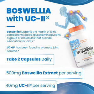 DOCTOR'S BEST - Doctor's Best Boswellia Extract with UC-II 60 Capsulas - The Red Vitamin MX - Suplementos Alimenticios - {{ shop.shopifyCountryName }}