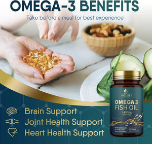 NATURE'S NUTRITION - Nature's Nutrition Triple Strength Omega 3 Fish Oil 2400Mg. 120 Capsulas Blandas - The Red Vitamin MX - Suplementos Alimenticios - {{ shop.shopifyCountryName }}