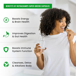 NutraChamps Super Greens 150 Capsulas