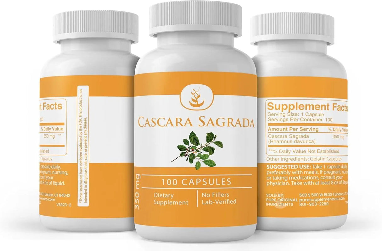 PURE ORIGINAL INGREDIENTS - Pure Original Ingredients Cascara Sagrada Extract 100 Capsulas - The Red Vitamin MX - Suplementos Alimenticios - {{ shop.shopifyCountryName }}