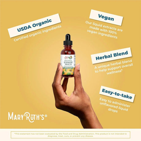 MARY RUTH ORGANICS - MaryRuth Organics Organic Respiratory Health Liquid Drops 1 Fl.Oz. - The Red Vitamin MX - Suplementos Alimenticios - {{ shop.shopifyCountryName }}