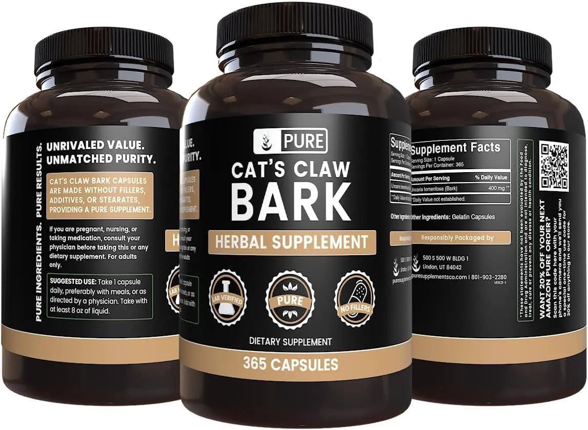 PURE ORIGINAL INGREDIENTS - Pure Original Ingredients Cat's Claw Bark 365 Capsulas - The Red Vitamin MX - Suplementos Alimenticios - {{ shop.shopifyCountryName }}