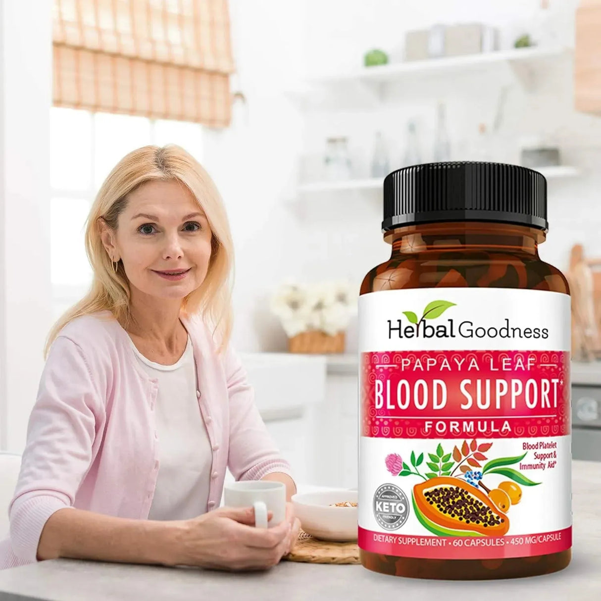 HERBAL GOODNESS - Herbal Goodness Papaya Leaf Blood Support 60 Capsulas - The Red Vitamin MX - Suplementos Alimenticios - {{ shop.shopifyCountryName }}